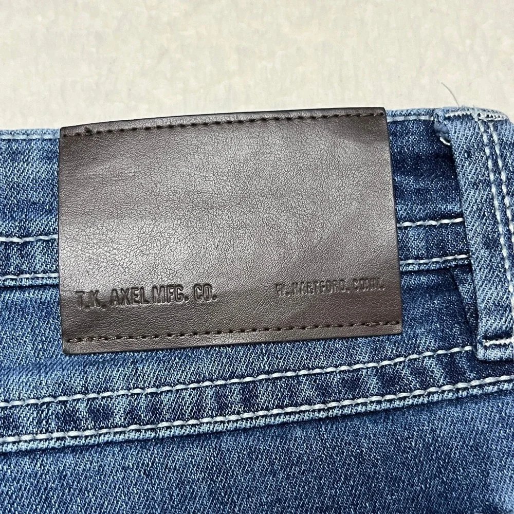 TK Axel Jeans Mens 32x30 Blue Slim Boot Hartford Conn Contrast Stitch Denim‎